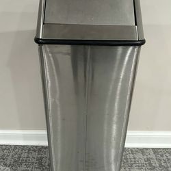 Stainless steel trash can indoor/outdoor