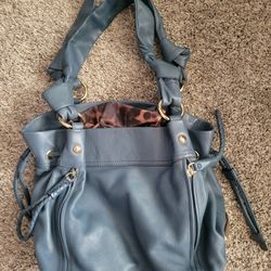 Blue Leather Purse, Bag