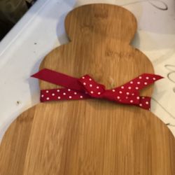 Snowman cutting board