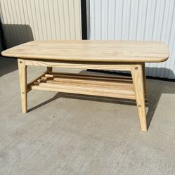 Brand New Oak Wood Finish Coffee Table 