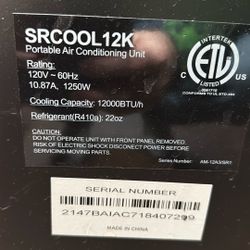 Tripp Lite SRCool Portable Ac