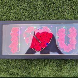 Valentines Day Eternal Roses With Ferrero Rocher Chocolates