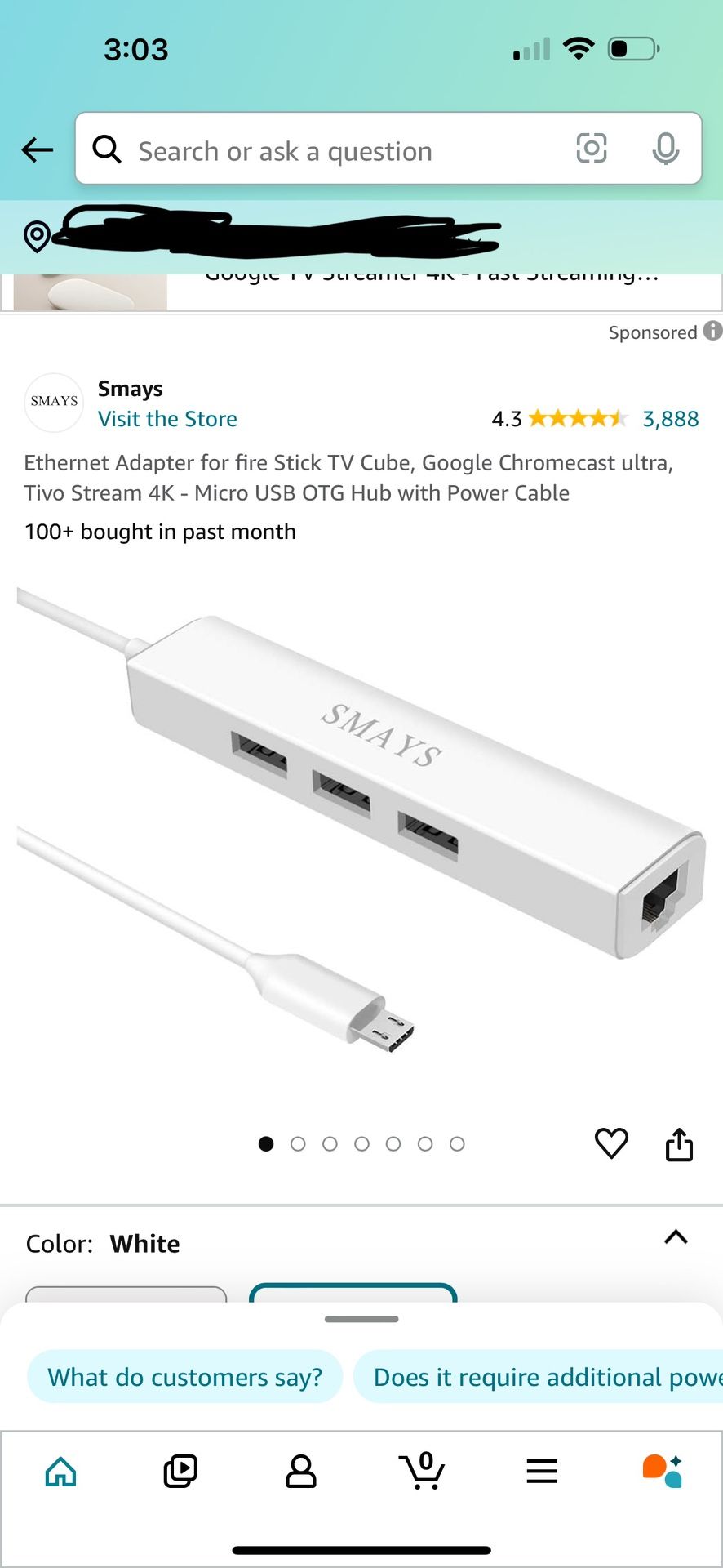 Ethernet Adapter For Firestick Tv Cube