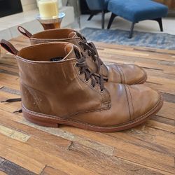 11.5 3E Allen Edmonds Dress Boots Brown Tan Grain w Dainite Rubber Soles 4096