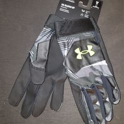 Brand New Under Armour UA Baseball Batting Gloves Black Camo Men Size Medium