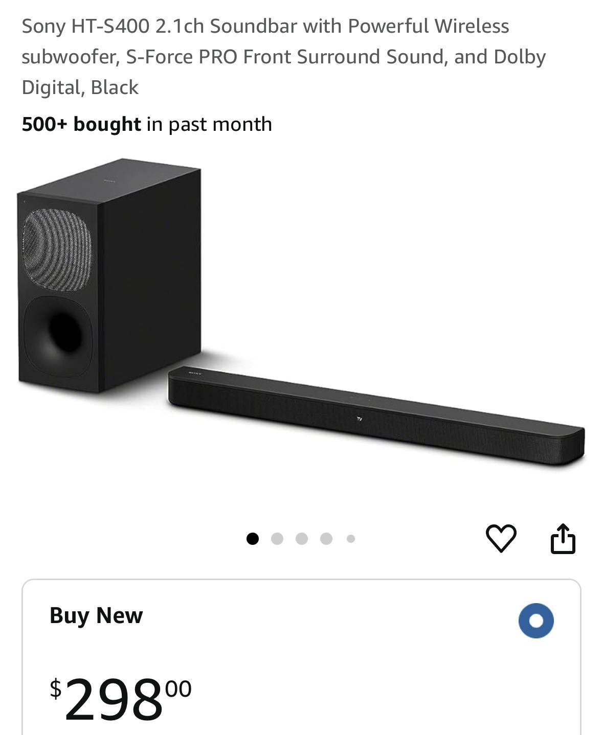 Sony Soundbar S400 S-FORCE PRO-330W