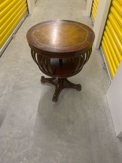 Rotating Mid-Century Barrel Table