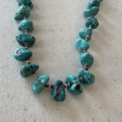 Navajo Turquoise Nugget Necklace 