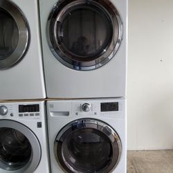 Kenmore Front Loading Washer And Stackable Gas Dryer Set With Steam 