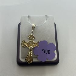 Gold cross pendant
