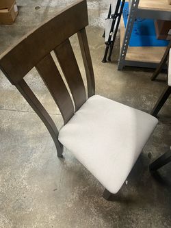Wood Dining Chair with Upholstered Seat