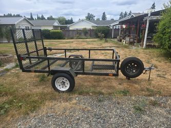 4' x 8' tilt bed utility trailer with ramp