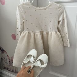 18-24m baby girl dress and dress shoes size 6