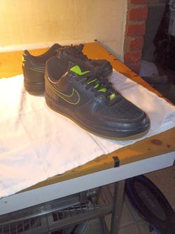 Men's Nike Air Force Ones Black volt/Black Noir