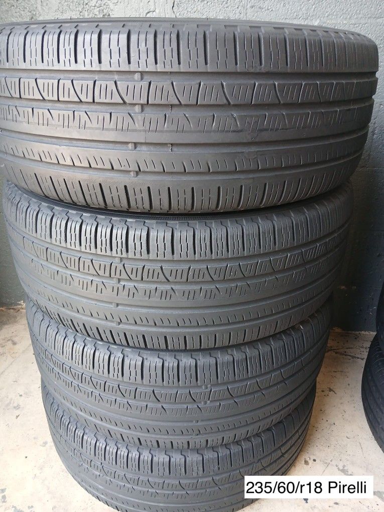 235/60/r18 Pirelli ALL FOUR (4) TIRES