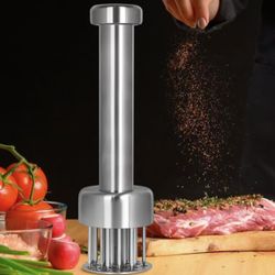 Meat Tenderizer Tool, 304 Stainless Steel, with 21 Needles & Retractable Safety Guard, for Tenderizing Beef, Turkey, Chicken, Steak, Dishwasher Safe
