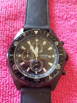 CASIO 46 MM DIVERS WATCH 2328 AMW-330 IN EXCELLENT CONDITION NEW BATTERY AND BAND