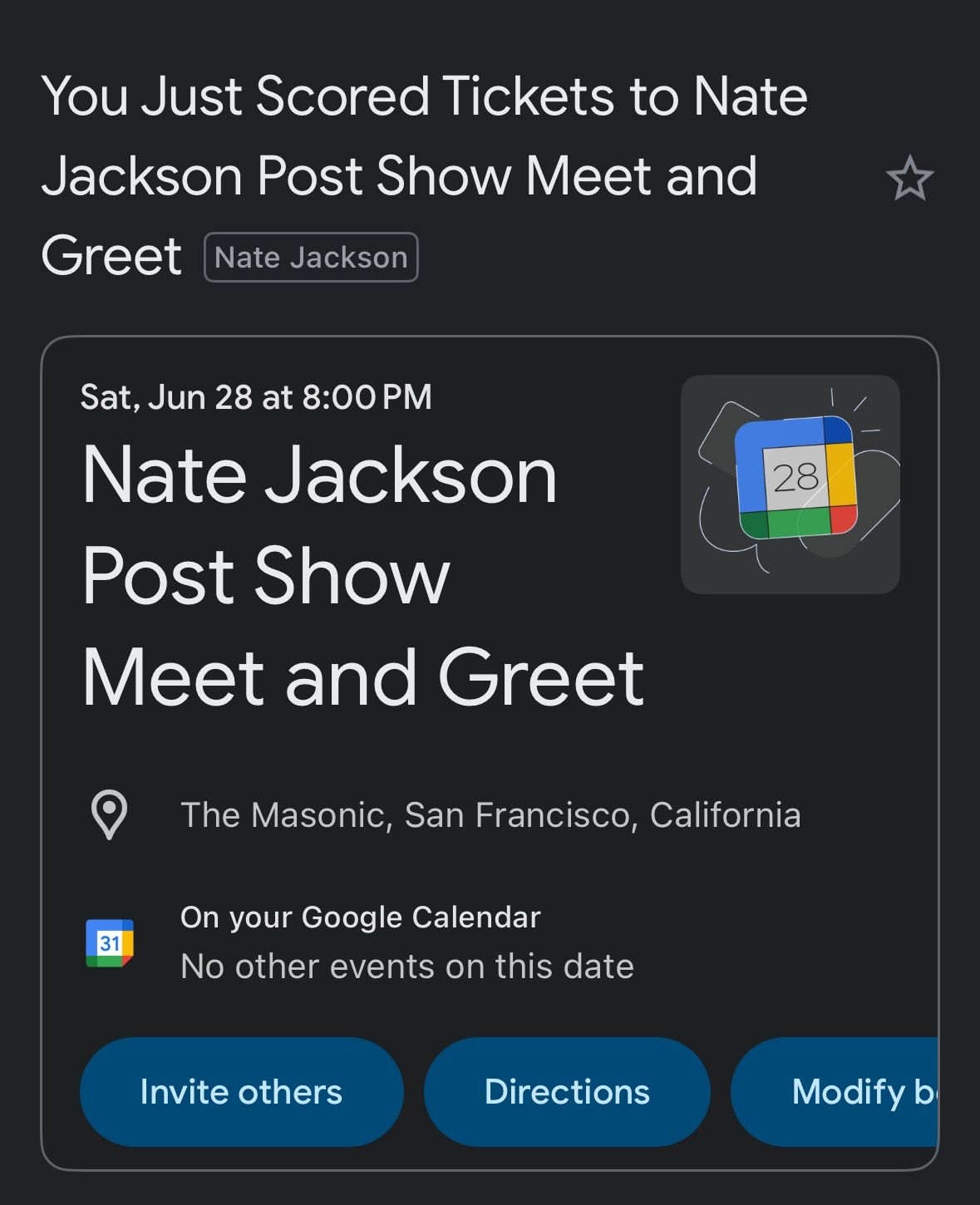 Nate Jackson (Stand Up Comedian) Meet And Greet Tickets 