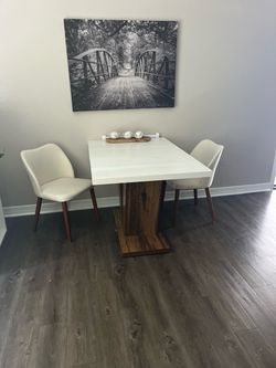 Modern Dining Table with 2 Chairs
