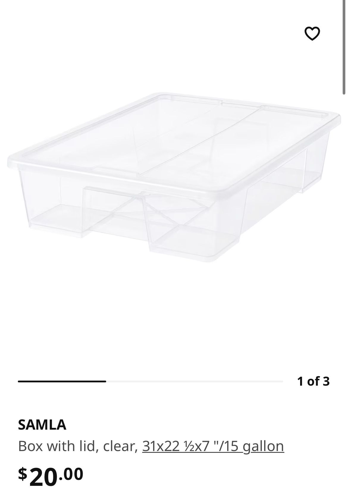Brand New Samla Storage Container 