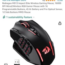 Gamer Mouse with 16 Programmable Buttons