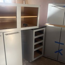 Muebles para cocina color azul gris en excelente condiciones incluye el zinc