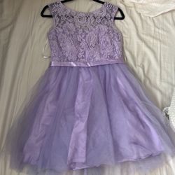 Lilac  Floral Lace Dress
