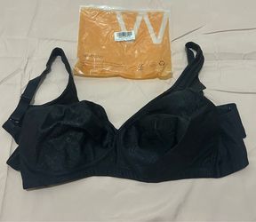 Women’s Bra Size 44C Black Comfort Wire Free Non Padded Bra Wingslove