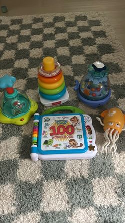 Tummy time toys/ learning books