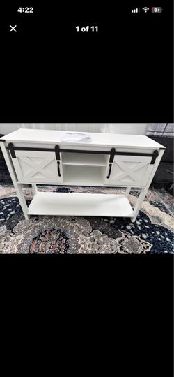 RoyalCraft White Sideboard Console Table