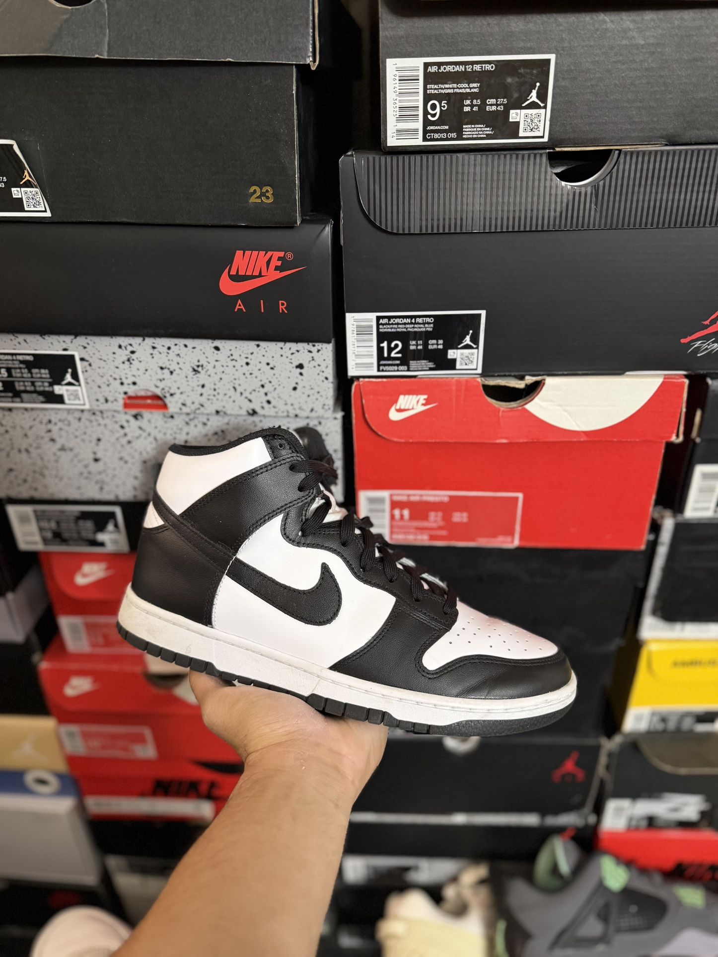 Nike Dunk High Panda size 9.5 USED But Clean