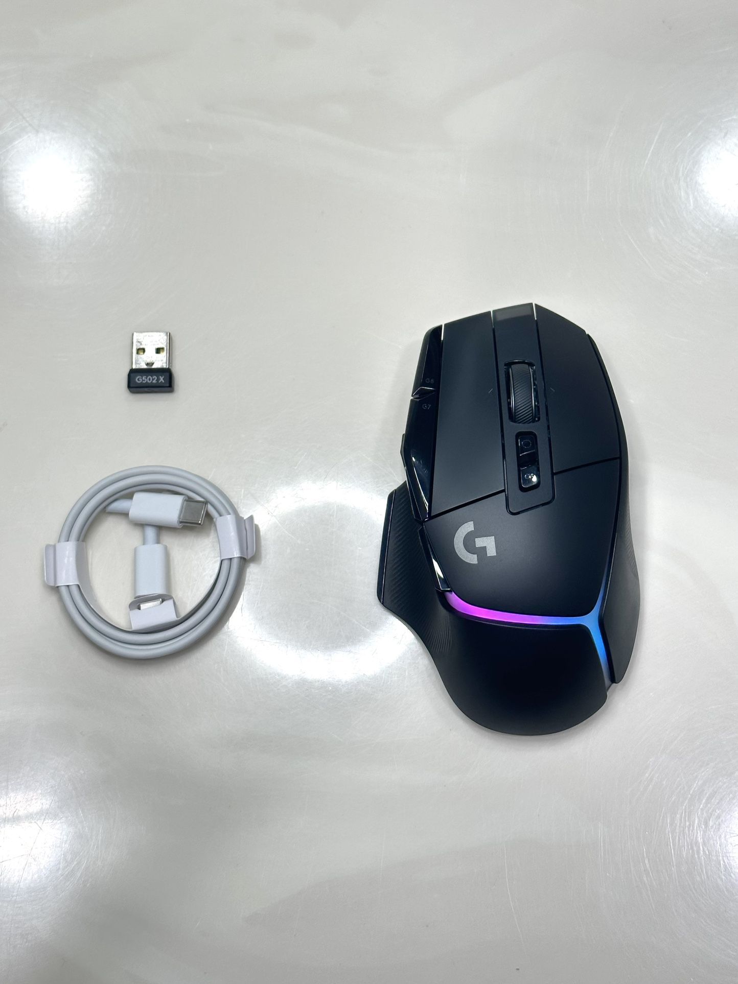 Logitech G502 X Plus With Wireless USB Dongle Black ( like New Condition )