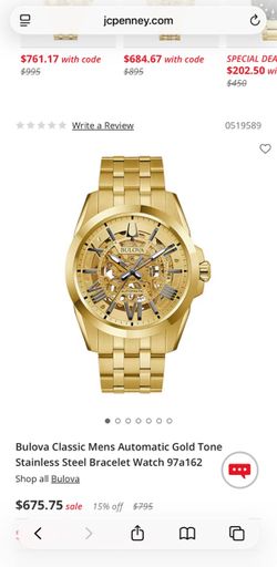 Bulova Gold Marine Star