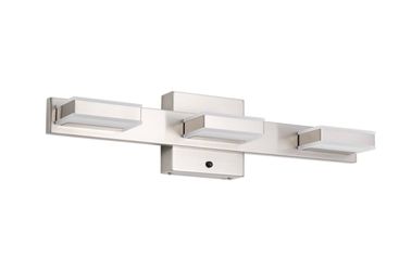 Brush nickel bathroom light