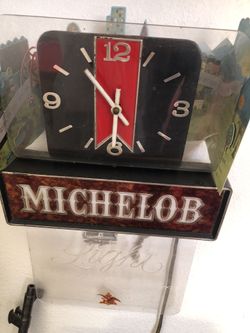 Michelob Light Beer Sign.  It’s A Clock & Lighted