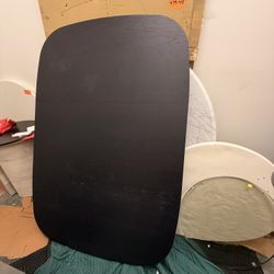 Roseau Extension Dining Table Top Black Oak Reeded Ideal Condition New 