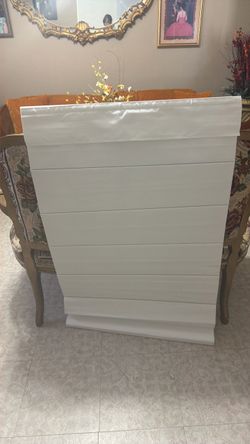 White Roman Window Shade Blind cordless