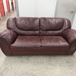 Red Leather Couch