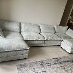 Redenius 6 Piece Corduroy U Shaped Sectional