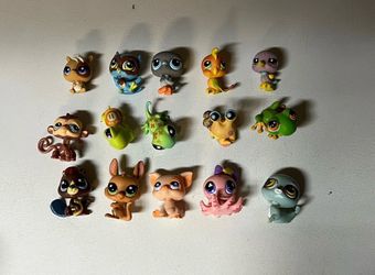 lps littlest pet shop Authentic Birds Owl Octopus Monkey Snail Beaver Lot 10