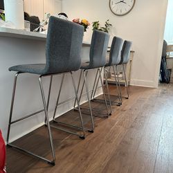 IKEA Grey Barstools - Set of 4