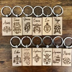 Handmade Zodiac/Astrology/Sun Sign Key Chains