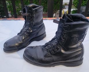 Chippewa Steel Toe Black Leather Work Boots - Size 11.5 - Vibram Lug - USA Made