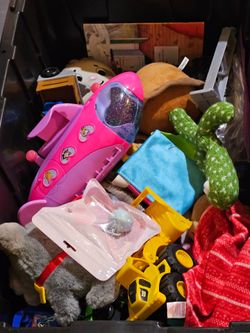 Bin of random toys