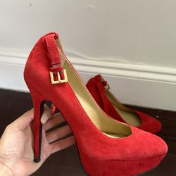 Red High Heels Women 