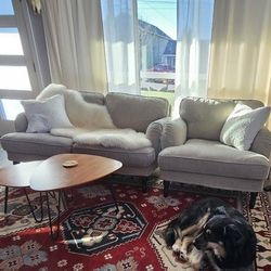 Gray IKEA Stocksund Sofa/Loveseat & Armchair