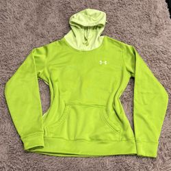 Under Armour Women Green Color Block Hoodie 