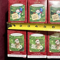 Hallmark Christmas Ornaments Vintage Lot Of Ten