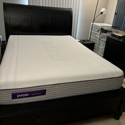 Queen Bed Frame And Mattress (Costco)