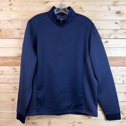 Callaway Navy Blue Swingtech Fleece Ottoman 1/4 Zip Long Sleeve top Mens size XL